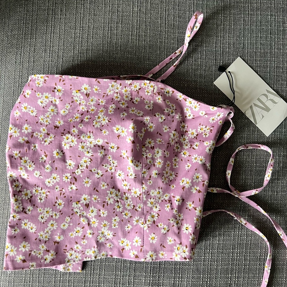 New Zara summer back tie up top